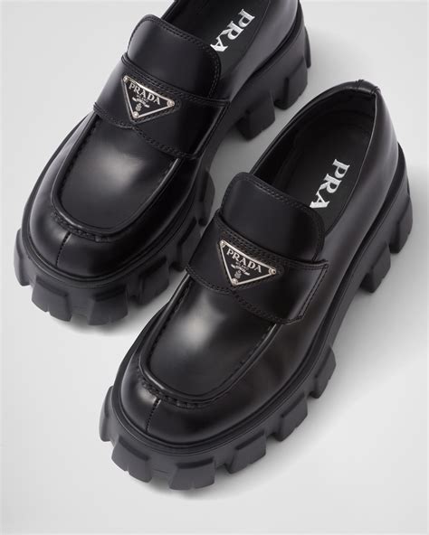 prada studded loafer women|prada monolith loafer.